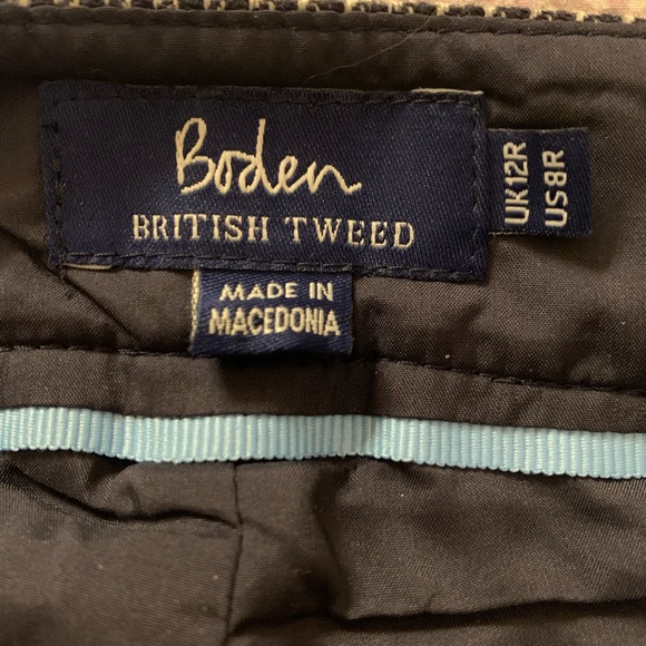 BODEN BRITISH TWEED WOOL HOUNDSTOOTH TROUSERS - Picture 7 of 9